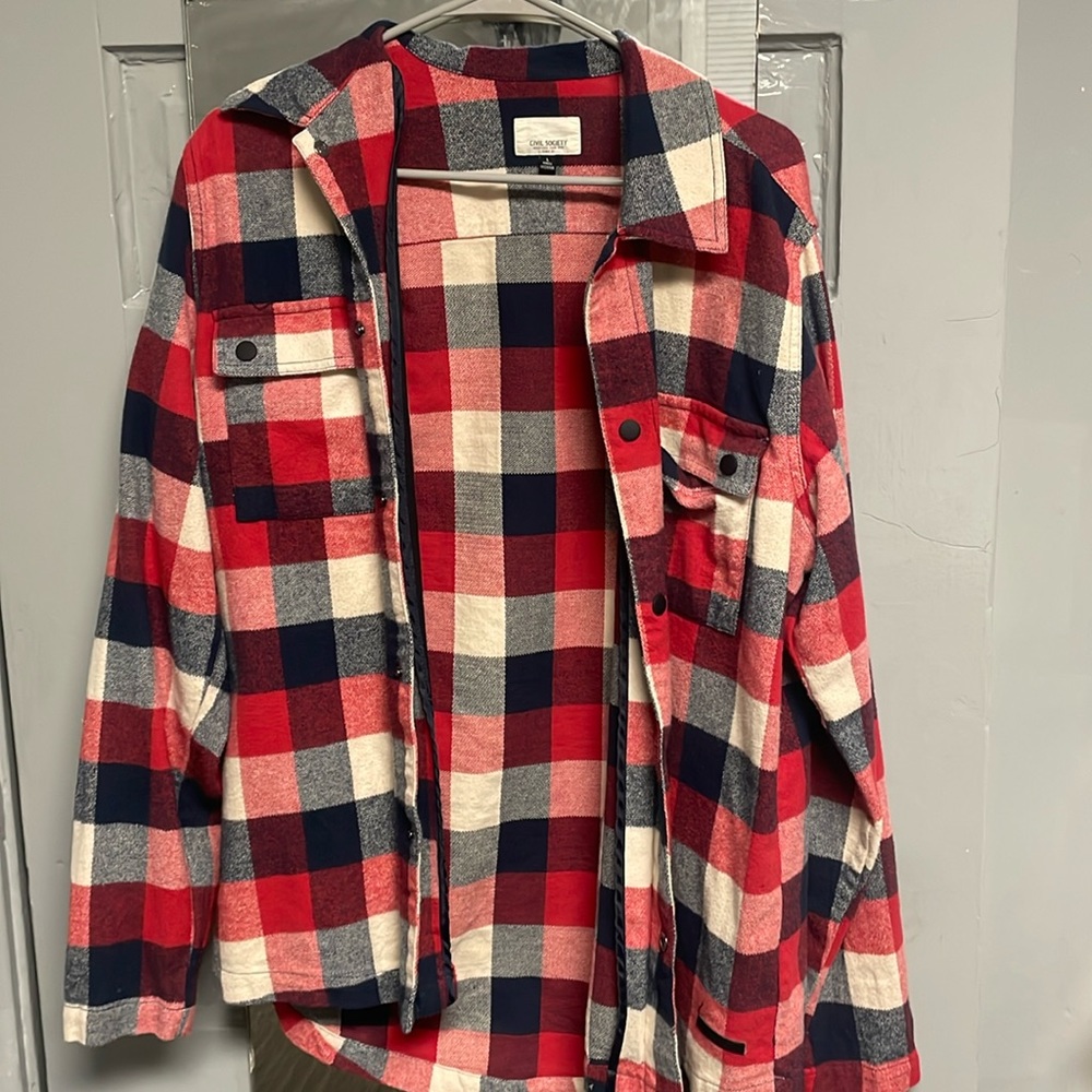 Civil society men's flannel jacket